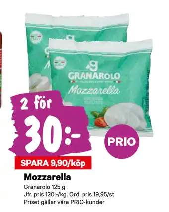 City Gross Mozzarella erbjuda