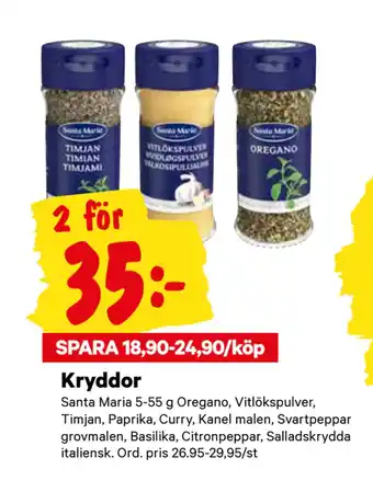City Gross Kryddor erbjuda