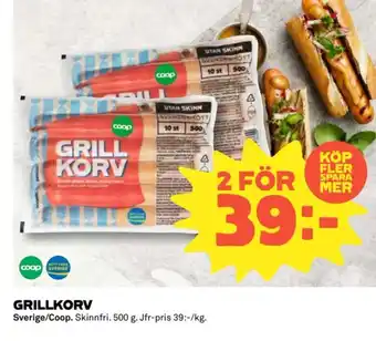 Coop GRILLKORV Sverige/Coop erbjuda