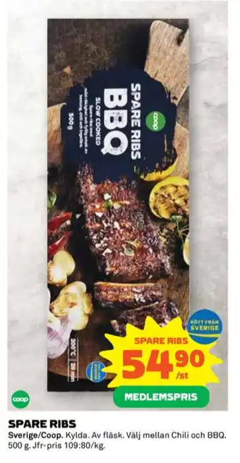 Coop Coop spareribs erbjuda