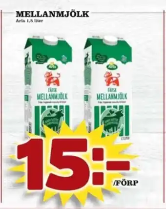 Matdax Arla mellanmjölk erbjuda