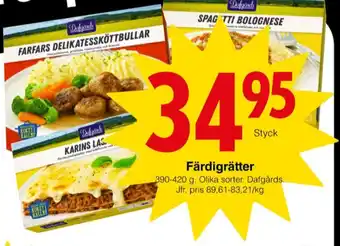 Matöppet Dafgårds färdigrätter erbjuda