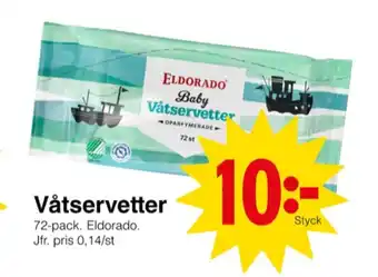 Matöppet Eldorado tvättservetter erbjuda