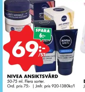 ÖoB Nivea men ansiktskräm erbjuda
