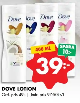 ÖoB Dove bodylotion erbjuda