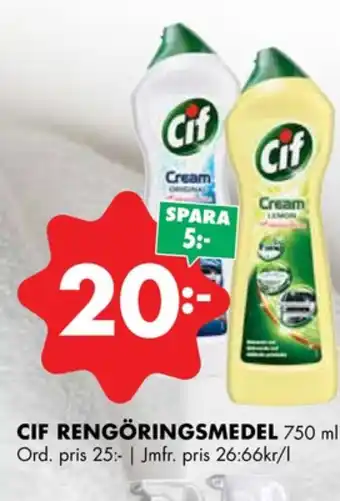 ÖoB Cif rengöringsmedel erbjuda