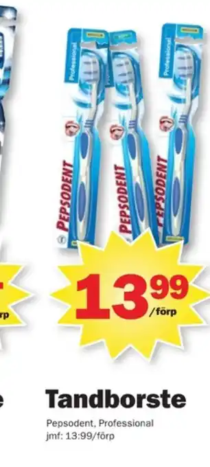 Pekås Pepsodent tandborste erbjuda