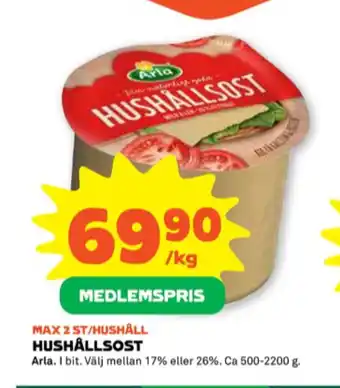 Stora Coop Arla hushållsost erbjuda