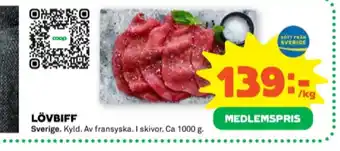 Stora Coop Johns selection lövbiff erbjuda