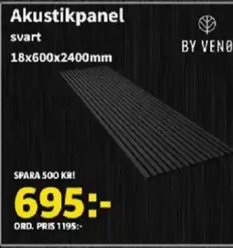 Bauhaus Akustikpanel svart erbjuda
