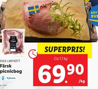 Lidl SVEA LANTKÖTT Färsk picnicbog erbjuda
