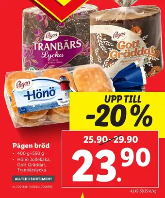 Lidl Pågen bröd erbjuda