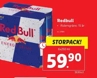 Lidl Red Bull erbjuda
