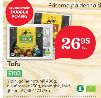 Hemköp Tofu erbjuda