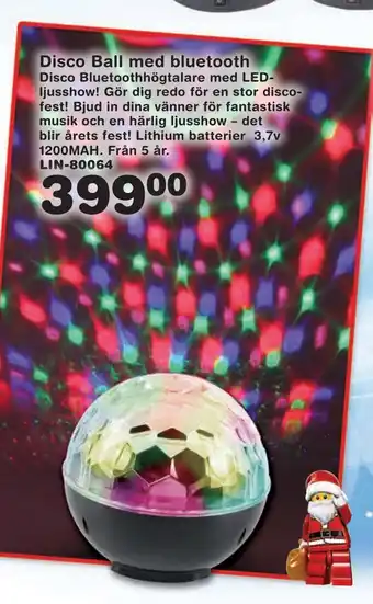Lekextra Disco ball med bluetooth erbjuda