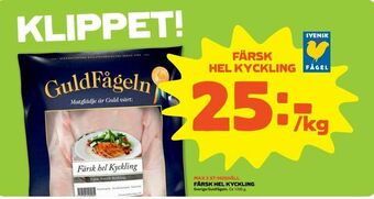 Färsk hel kyckling