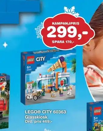 Lekextra Lego city 60363 glasskiosk erbjuda