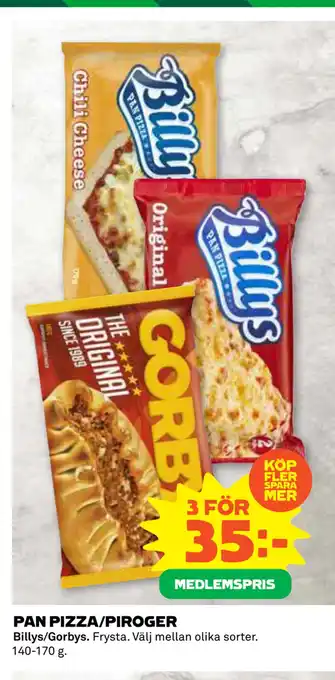 Coop Konsum Pan pizza/piroger erbjuda