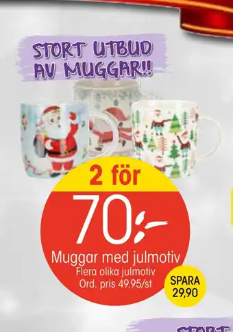 EKO Muggar med julmotiv erbjuda