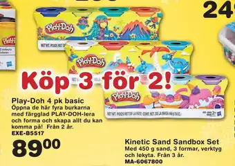 Lekextra Play-doh 4 pk basic erbjuda