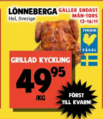 MatArket Grillad kyckling erbjuda