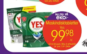 EKO Maskindisktabletter erbjuda