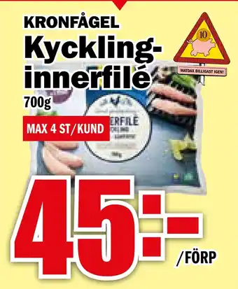 Matdax Kycklinginnerfilé erbjuda