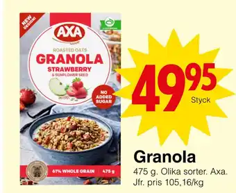 Matöppet Granola erbjuda