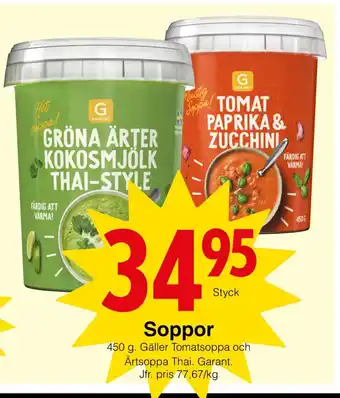 Matöppet Soppor erbjuda