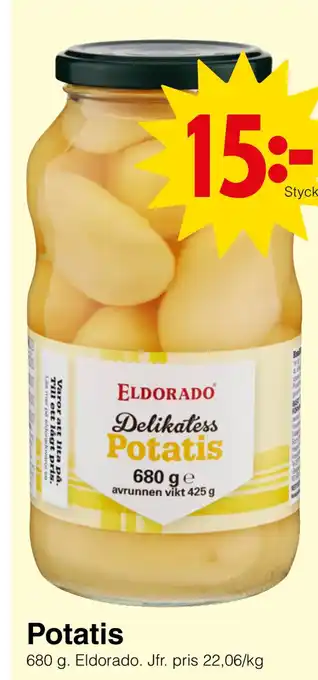 Matöppet Potatis erbjuda