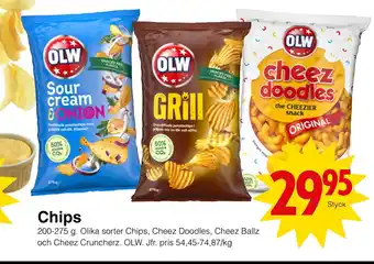 Matöppet Chips erbjuda