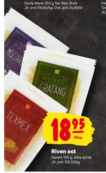 minmatbutik Riven ost erbjuda