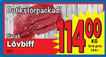 Supergrossen Lövbiff erbjuda