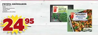 Supergrossen Frysta grönsaker erbjuda