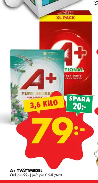 ÖoB A+ tvättmedel erbjuda