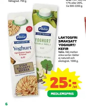 Stora Coop Laktosfri smaksatt yoghurt/ kefir erbjuda