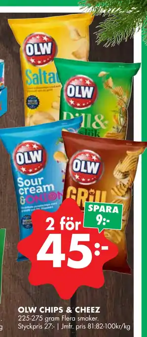 ÖoB Olw chips & cheez erbjuda