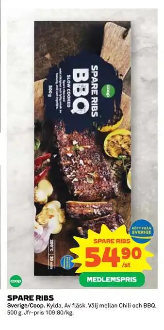 Coop Spare ribs erbjuda