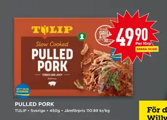 Willys Pulled pork erbjuda