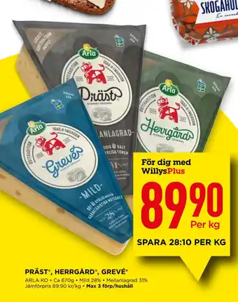 Willys Präst , herrgård , grevé erbjuda