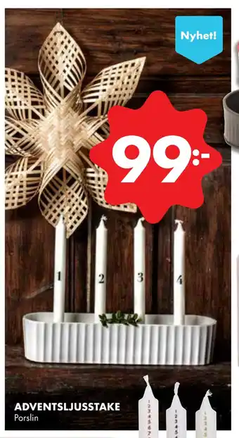 ÖoB Adventsljusstake erbjuda