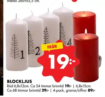 ÖoB Blockljus erbjuda