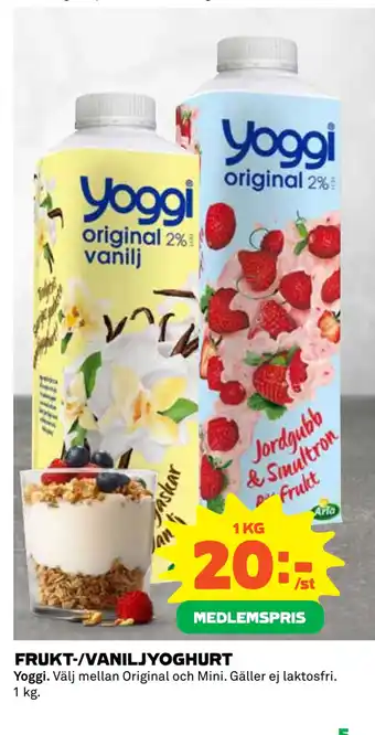 Coop Frukt-/vaniljyoghurt erbjuda