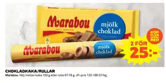 Coop Chokladkaka/rullar erbjuda