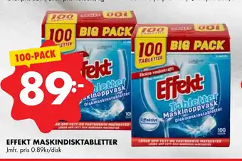 ÖoB Effekt maskindisktabletter erbjuda