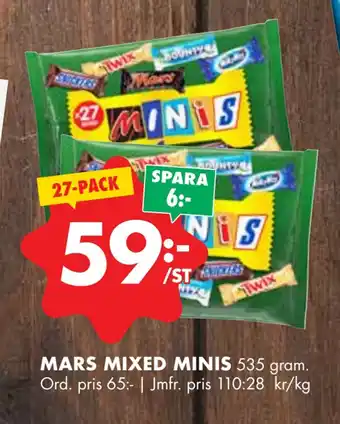 ÖoB Mars mixed minis erbjuda