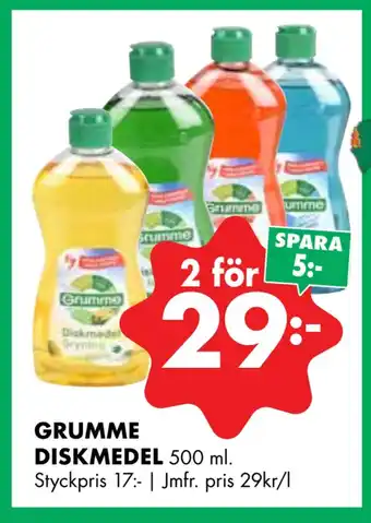 ÖoB Grumme diskmedel erbjuda