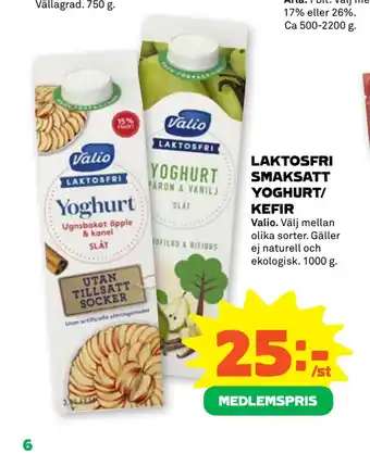 Laktosfri smaksatt yoghurt/ kefir