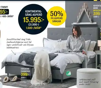 Mio Kontinentalsäng asperö erbjuda