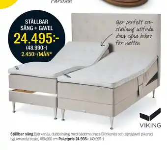 Mio Ställbar säng erbjuda